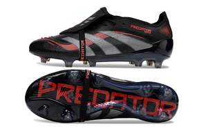 Chuteira Adidas Predator Elite FG Tongue Preta e Vermelha