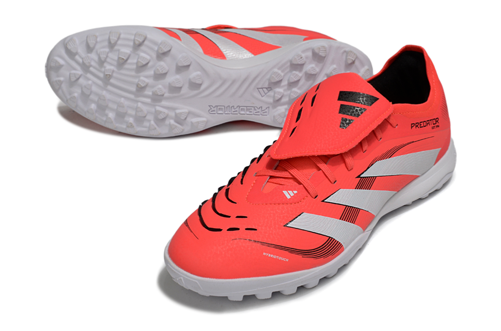 Chuteira Adidas Predator Elite Fold-Over Tongue TF - Laranja, Branca e Preta