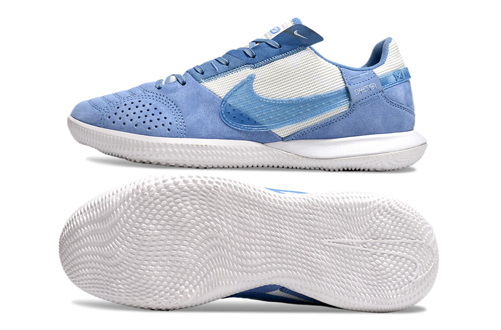 Chuteira Futsal Nike Street Gato IC - Branca e Azul