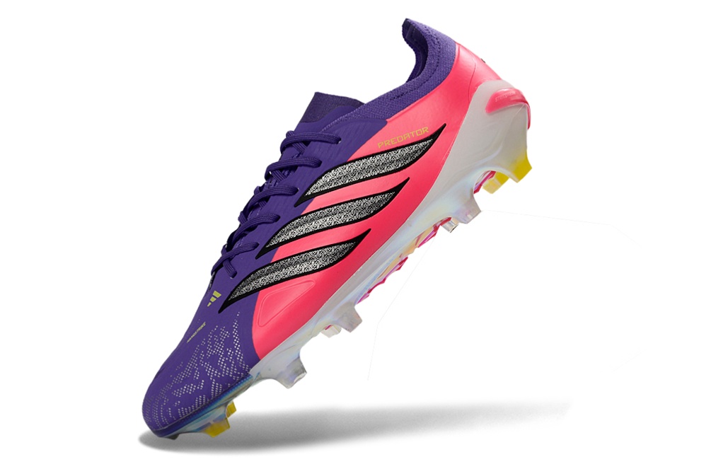 Chuteira Adidas Predator Elite FG 26 - Azul e Rosa