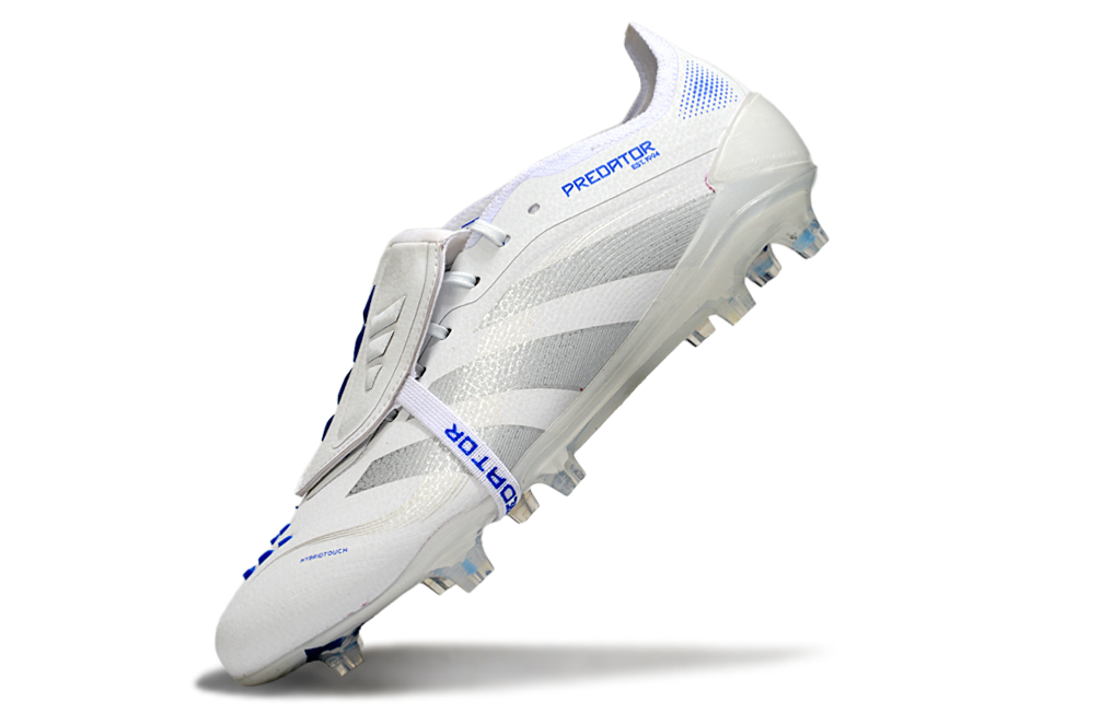 Chuteira Adidas Predator Elite FG Tongue Branca e Azul