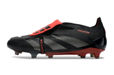 Chuteira Adidas Predator Elite Tongue FG - Preta e Vermelha