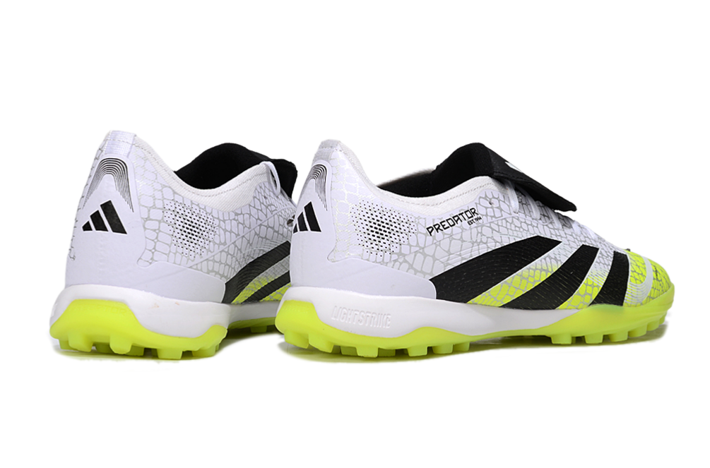 Chuteira Adidas Predator Elite Fold-Over Tongue TF - Branca, Preta e Verde