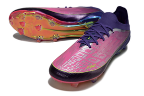 Chuteira Adidas F50 FG Elite Lamine Yamal Roxa e Rosa
