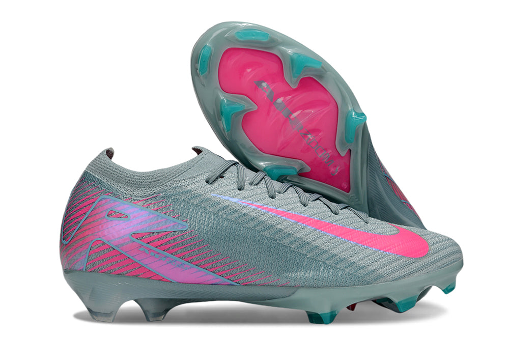Chuteira Nike AIR Zoom Mercurial Vapor 16 Elite FG - Azul e Rosa - Pack Prism