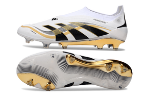 Chuteira Adidas Predator Elite FG - Branca e Dourada "Teamgeist"