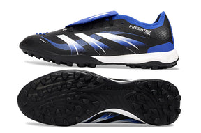 Chuteira Adidas Predator Elite Fold-Over Tongue TF - Preta, Azul e Branca