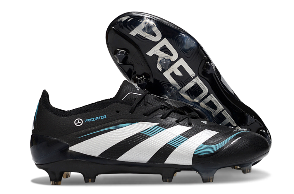 Chuteira Adidas Predator Elite FG - Preta e Branca Ed. "Mercedes"
