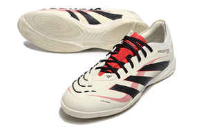 Chuteira Futsal Adidas Predator Elite Fold-Over Tongue IC - Begê, Preta e Vermelha