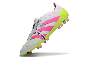 Chuteira Adidas Predator Elite FG Tongue Branca e Rosa