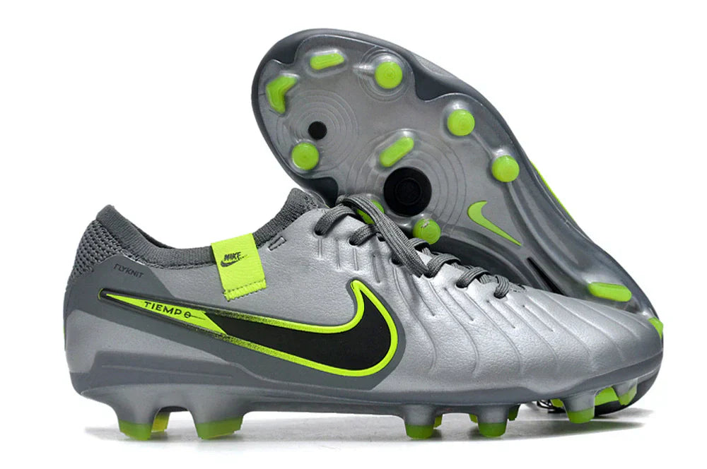 Chuteira Nike Tiempo Legend 10 FG - Prata - Pack Voltage