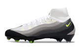 Chuteira Nike Mercurial Superfly 10 Air Max 95 Elite FG - Branca e Preta