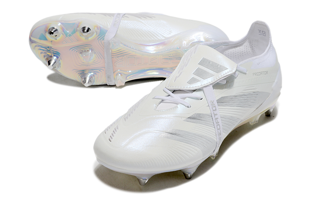 Adidas Predator Elite Fold-Over Tongue SG - Branca e Prata