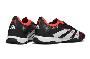 Chuteira Futsal Adidas Predator Elite Fold-Over Tongue IC - Preta, Branca e Laranja