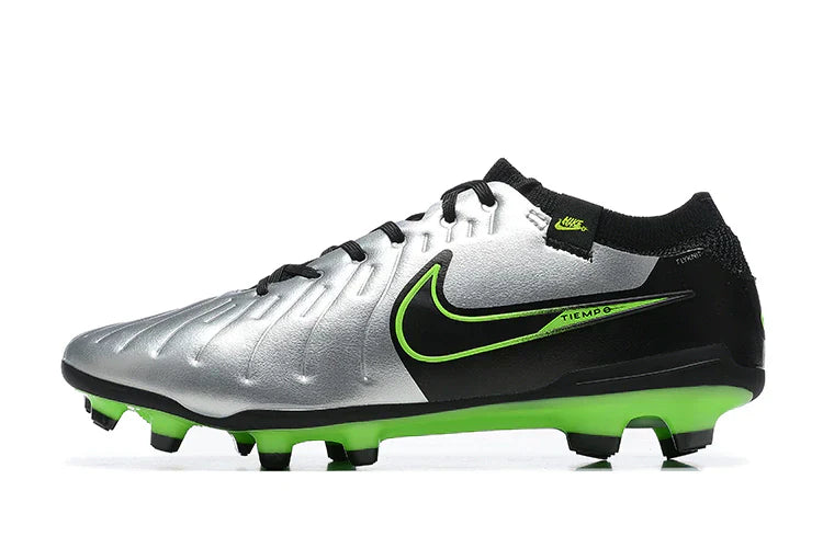 Chuteira Nike Tiempo Legend 10 FG - Verde e Prata