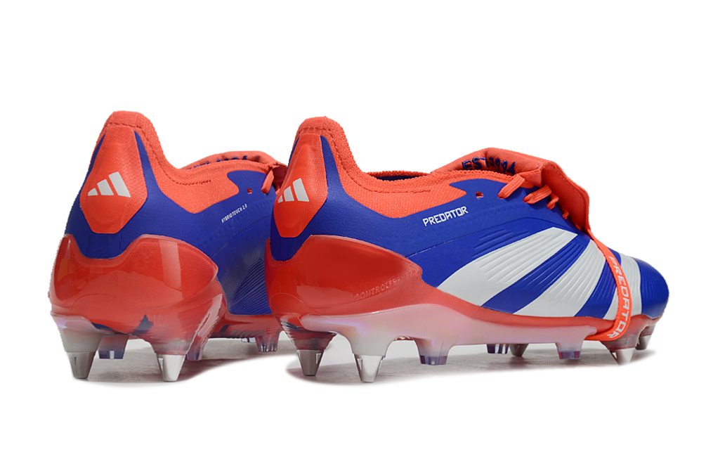 Adidas Predator Elite Fold-Over Tongue SG - Azul, Laranja e Branca