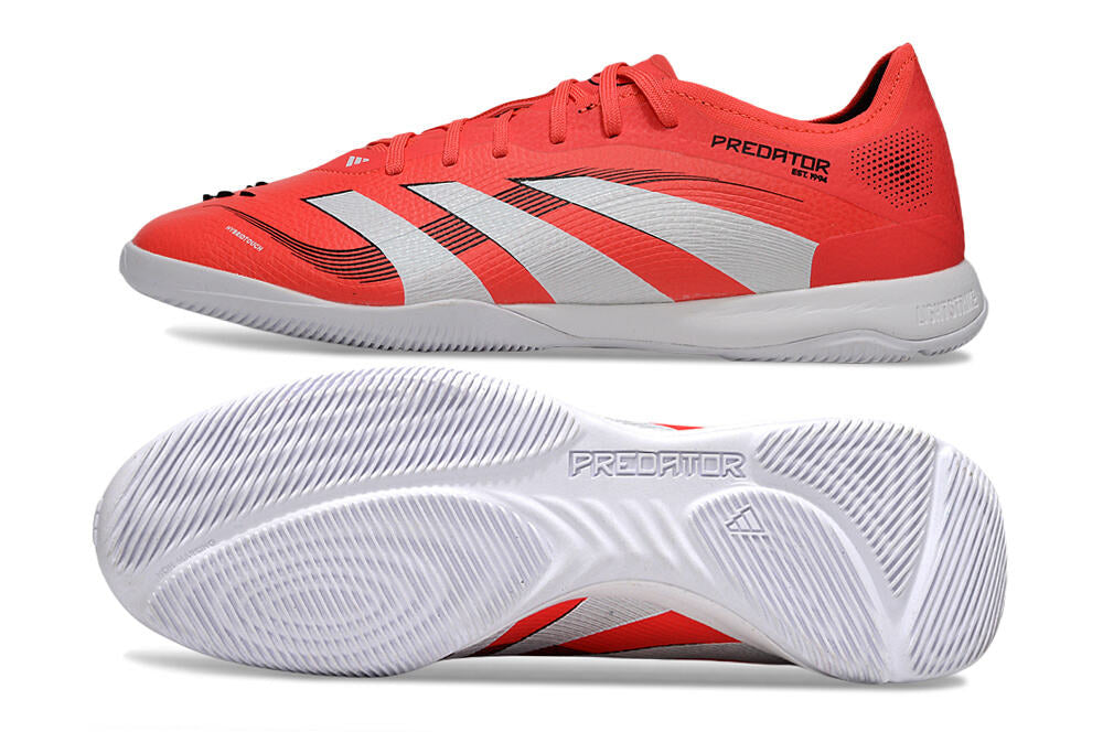 Chuteira Futsal Adidas Predator Elite Fold-Over Tongue IC - Laranja e Branca