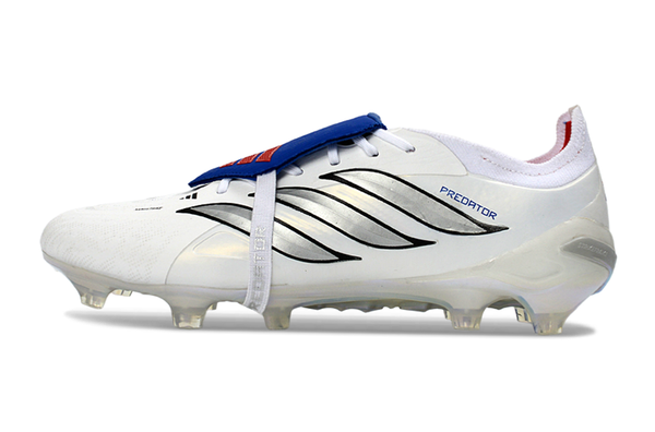 Chuteira Adidas Predator Elite FG 26 - Branca e Azul 