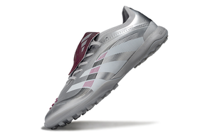 Chuteira Adidas Predator Elite Fold-Over Tongue TF - Prata, Branca e Vermelha