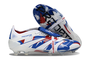 Chuteira Adidas Predator Elite FG Tongue Branca, Azul