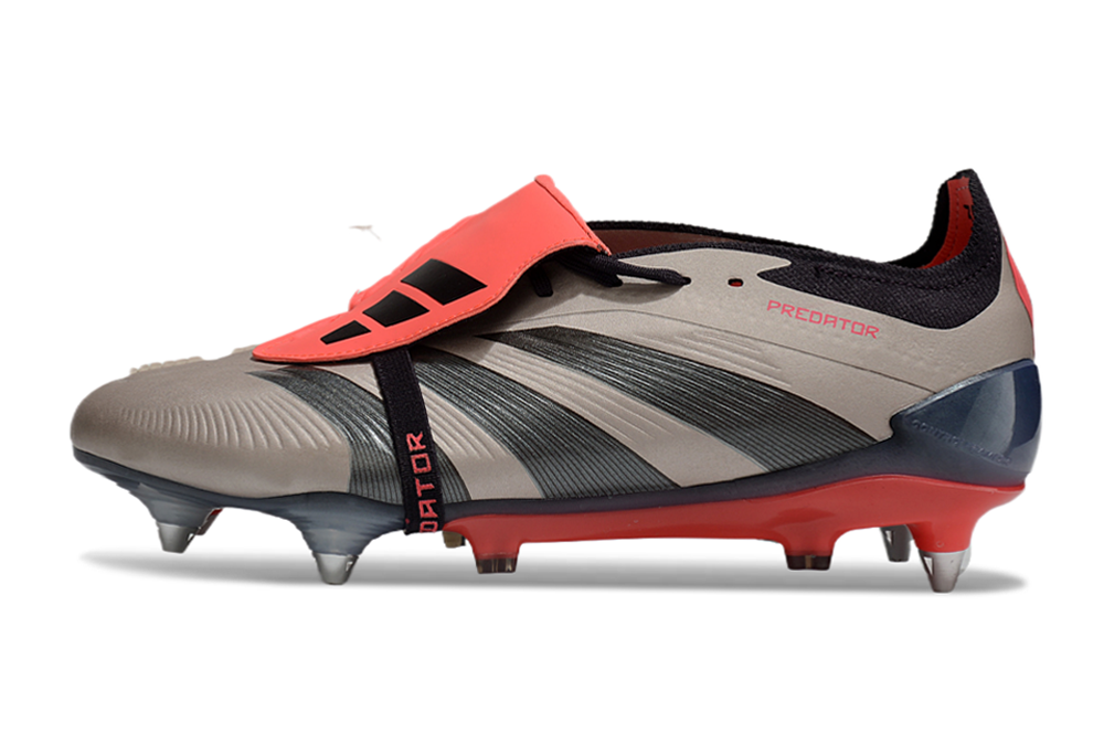 Adidas Predator Elite Fold-Over Tongue SG - Marrom, Laranja e Preta