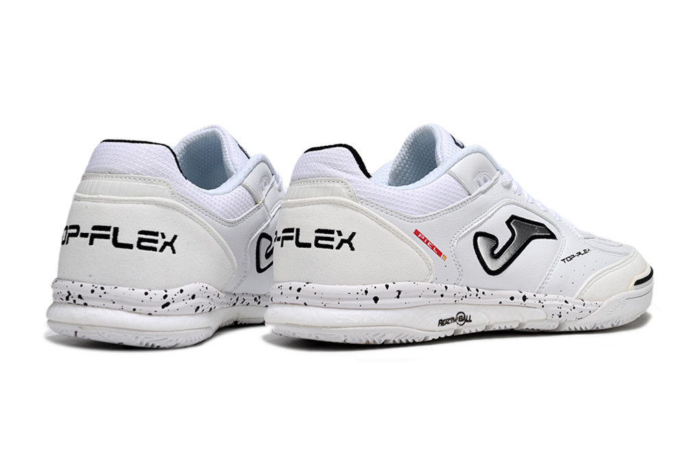 Chuteira Futsal Joma Top Flex Rebound IC Branca e Prata