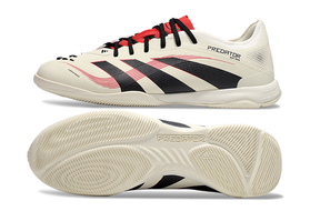 Chuteira Futsal Adidas Predator 24 Elite IC Bege com design moderno para controle excepcional em quadra.