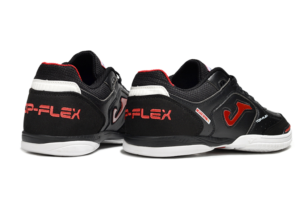Chuteira Futsal Joma Top Flex Rebound IC Preta e Vermelha