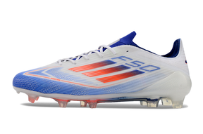 Chuteira Adidas F50.1 FG Branca, Azul e Vermelho