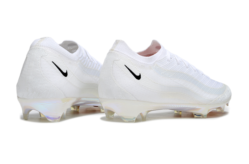 Chuteira Nike Mercurial Air Max 95 Elite FG - Branca e Laranja com design moderno e logo Nike