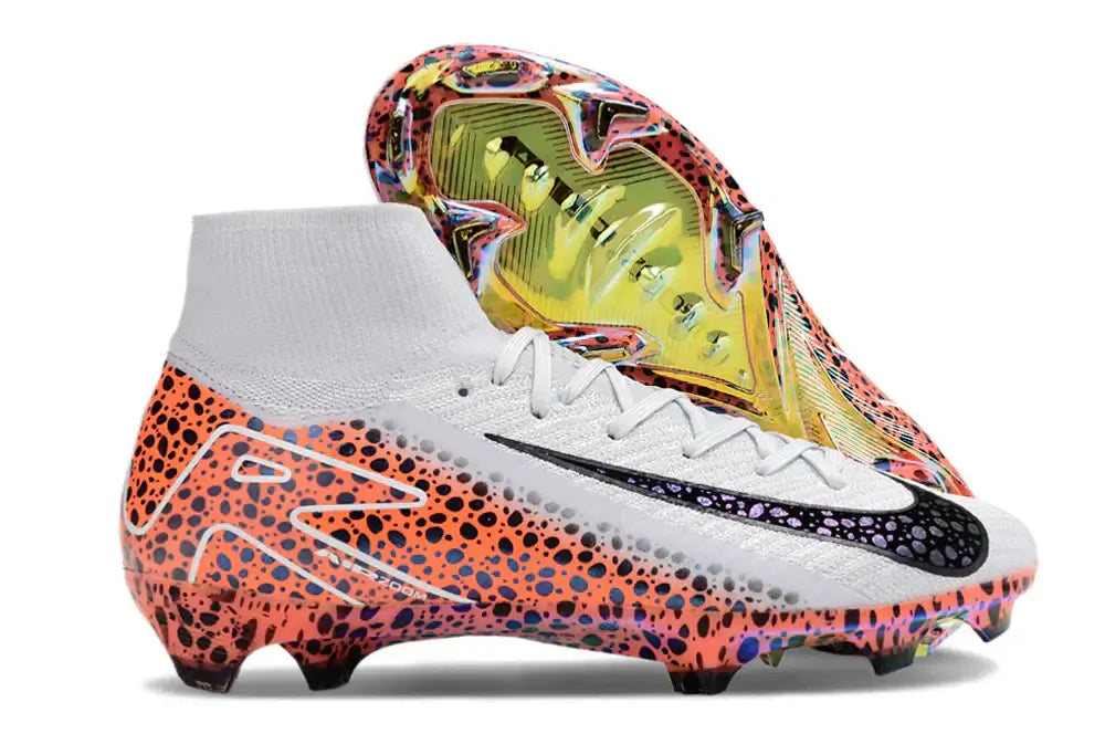 Chuteira Nike Mercurial Superfly 10 ELETRIC FG com design moderno e vibrante.