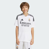 Conjunto Infantil Real Madrid Home 24/25 Branco - Adidas