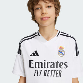Conjunto Infantil Real Madrid Home 24/25 Branco - Adidas
