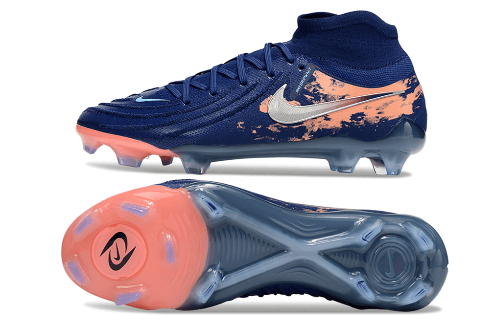 Nike Phantom Luna Elite FG - Azul e Rosa "Halaand" com design inovador e tecnologia de ponta.