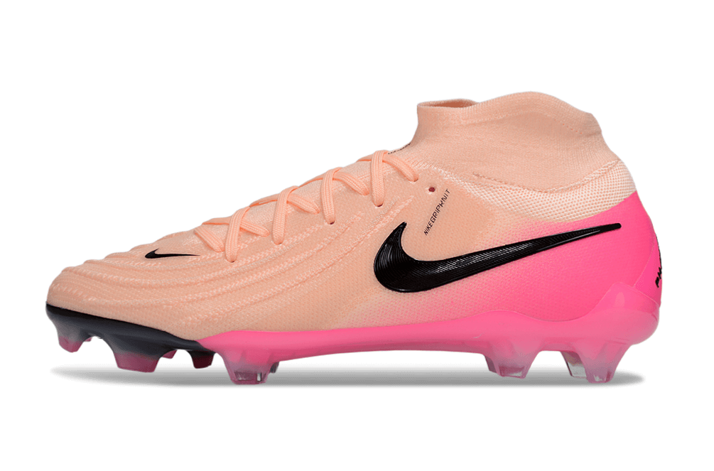 Nike Phantom Luna Elite FG - Rosa e Preta - Pack Prism para futebol com design inovador e cores vibrantes.