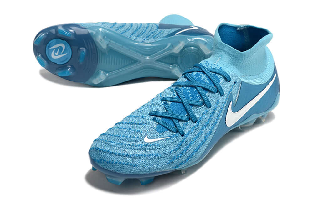 Nike Phantom Luna Elite NU FG Azul "Mad Ambition Pack" com design inovador e tecnologia de ponta.