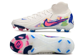 Nike Phantom Luna Elite NU FG "Rainbow Pack" chuteiras de futebol em estilo vibrante e tecnologia avançada.