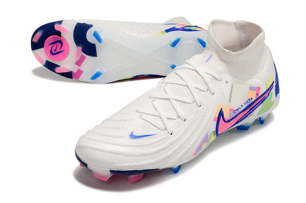 Nike Phantom Luna Elite NU FG "Rainbow Pack" em destaque com design vibrante e tecnologia avançada.