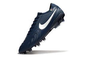 Nike Tiempo Legend 10 FG - Azul Escura - Edição Especial, chuteira em couro natural para controle superior.