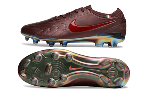 Nike Tiempo Legend 10 FG - Vermelho - "Luxe Pack", bota de futebol de couro natural com design premium.