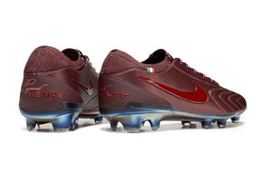Nike Tiempo Legend 10 FG - Vermelho - "Luxe Pack" - detalhes traseiros das botas de futebol com design premium.
