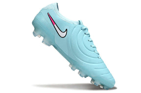 Nike Tiempo Legend 10 X Elite FG -  Azul, Rosa e Branca - Pack Prism, chuteira de futebol azul e rosa