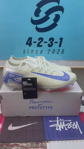 Chuteira Nike Mercurial Air Zoom Vapor 16 Elite FG Branca e Azul