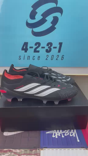 Chuteira Adidas Predator Elite FG 26 "Finishers Steel" Preta e Branca